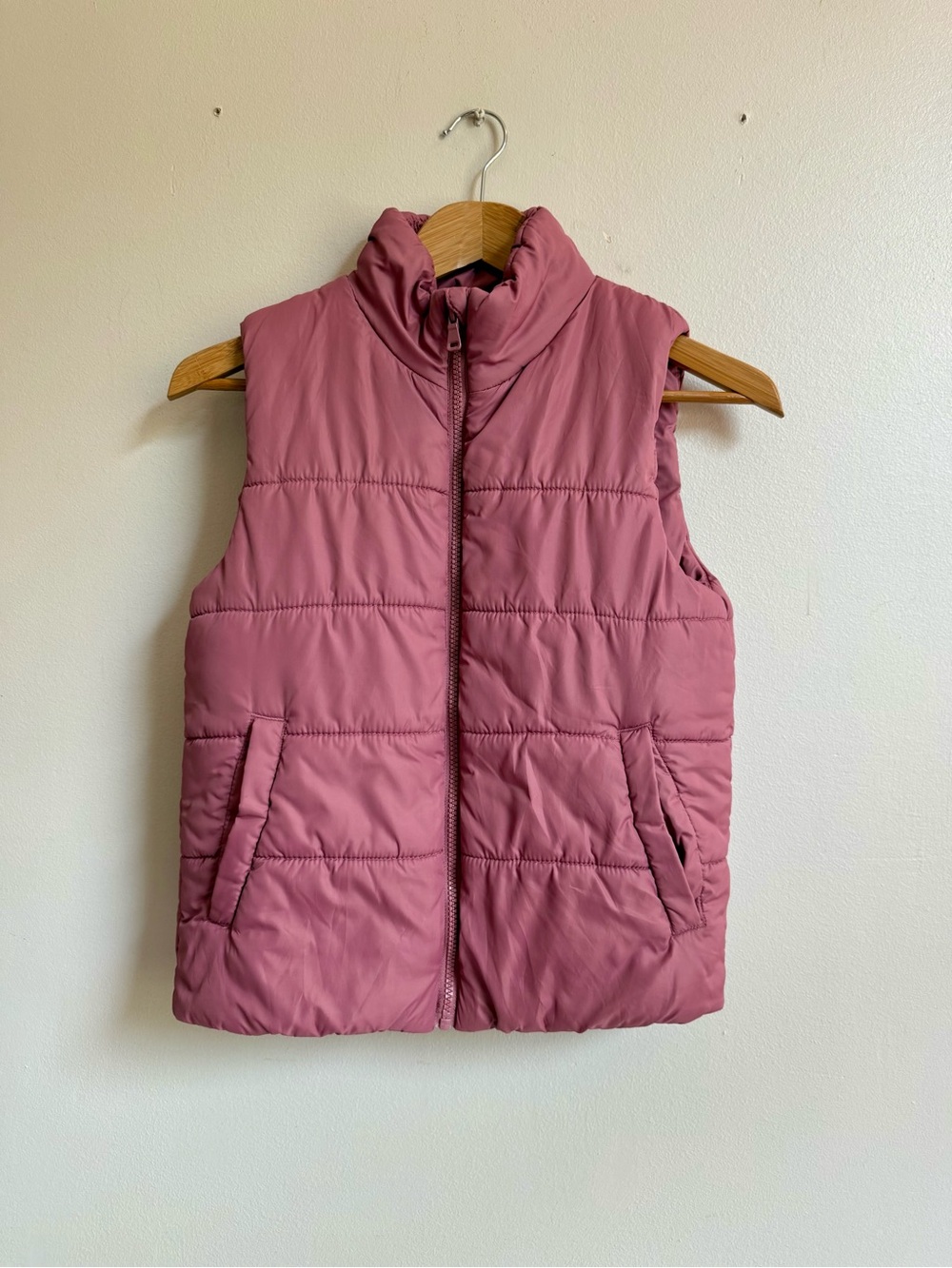 H&M Girls Quilted Puffer Vest - Rose Pink
